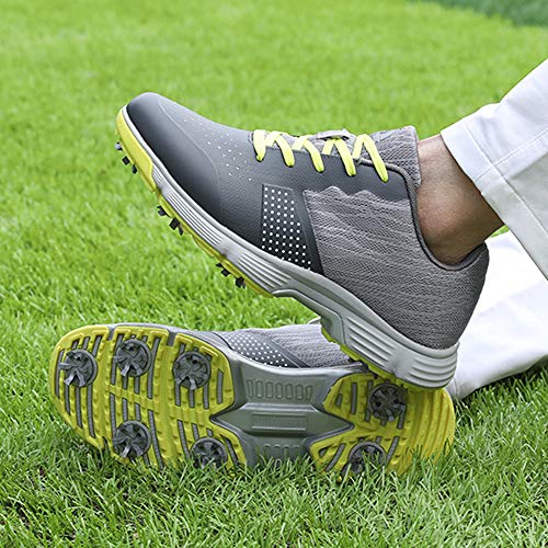 Image of Waterproof Professional Golf Shoes Men Spikes Golf Sneakers Male Outdoor Anti Slip Walking Footwears