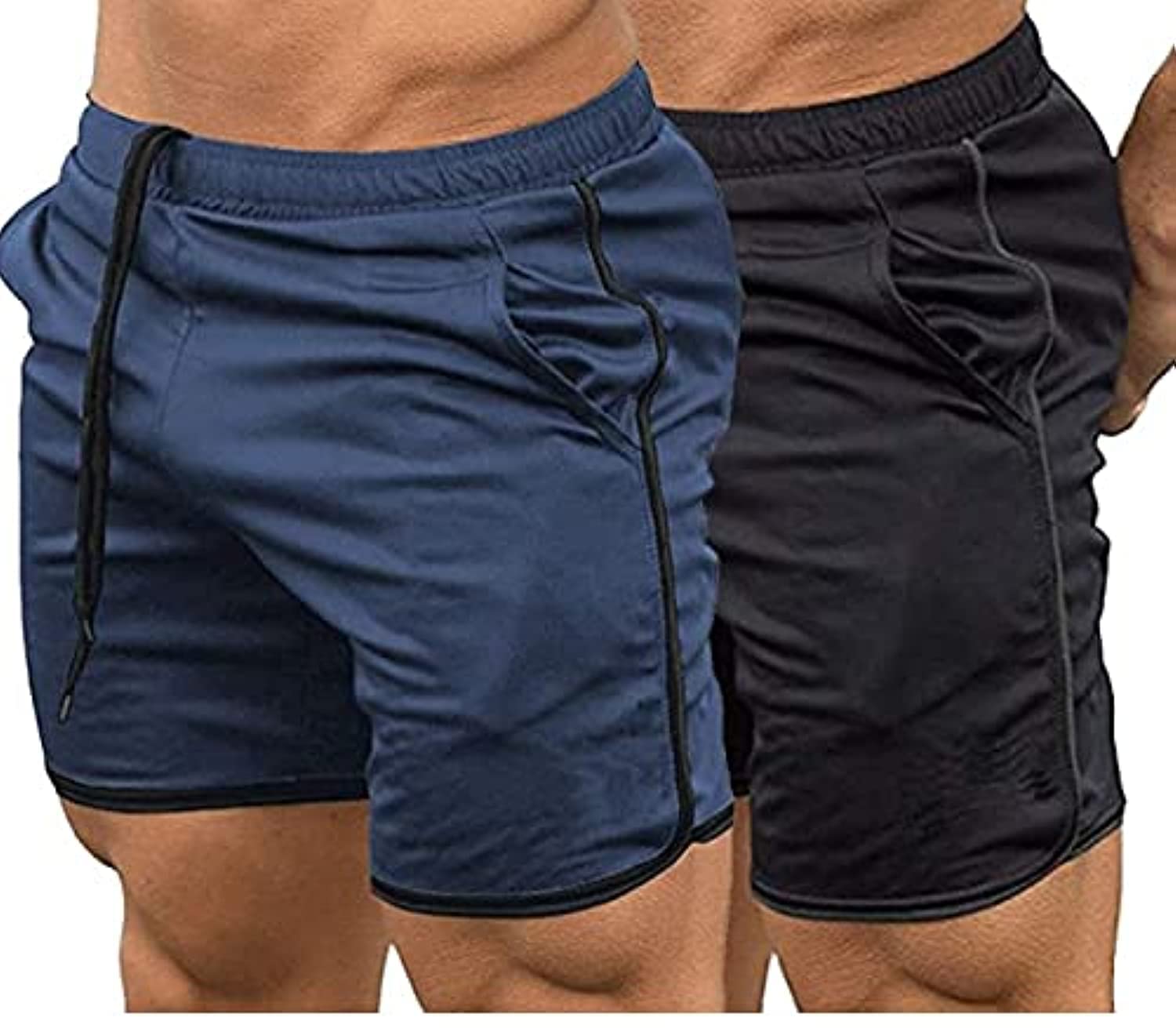 KayilMen's Gym Workout Boxing Shorts Running Short Pants Fitted Training Bodybuilding Jogger Short