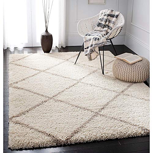 Image of Shaggy Super Soft Carpet for Home & Living Room Size - 5 X 8 Ft (Cream Ivory)
