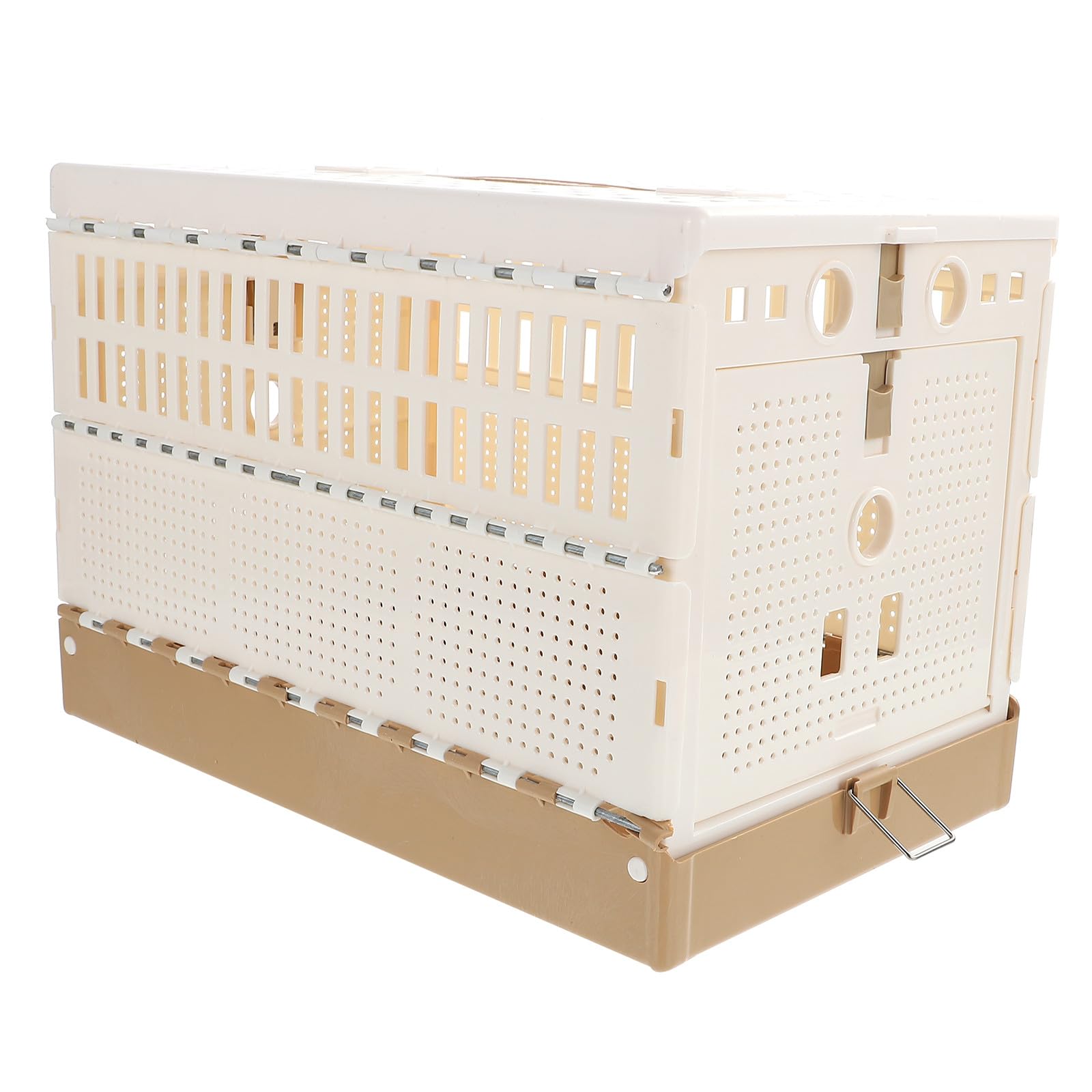 ABOOFAN Jaula Plegable para Palomas Bandeja Desmontable y Pestillo Seguro, Hecha de Plástico Resistente para Transporte y Entrenamiento Intensivo en Exteriores E Interiores 12.6X8.7X7.9