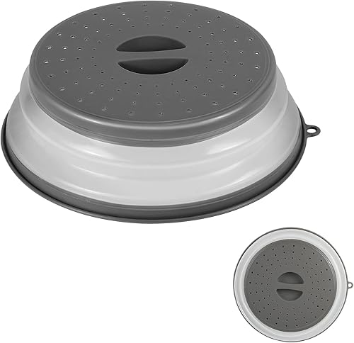 Miniatura 2 de Cubierta de salpicaduras de microondas para alimentos, tapa protectora de salpicaduras de silicona plegable y ventilada, placa de microondas y