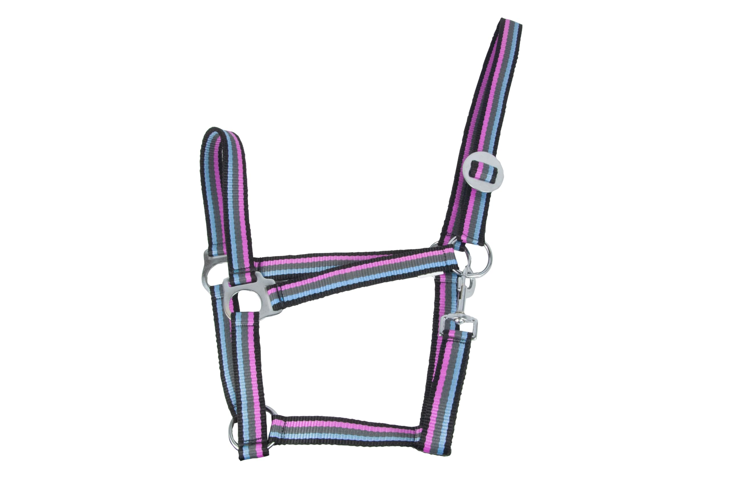 Brama West Cavezza per cavalli in nylon, regolabile, semplice in confezione da 10 pezzi, taglia Pony