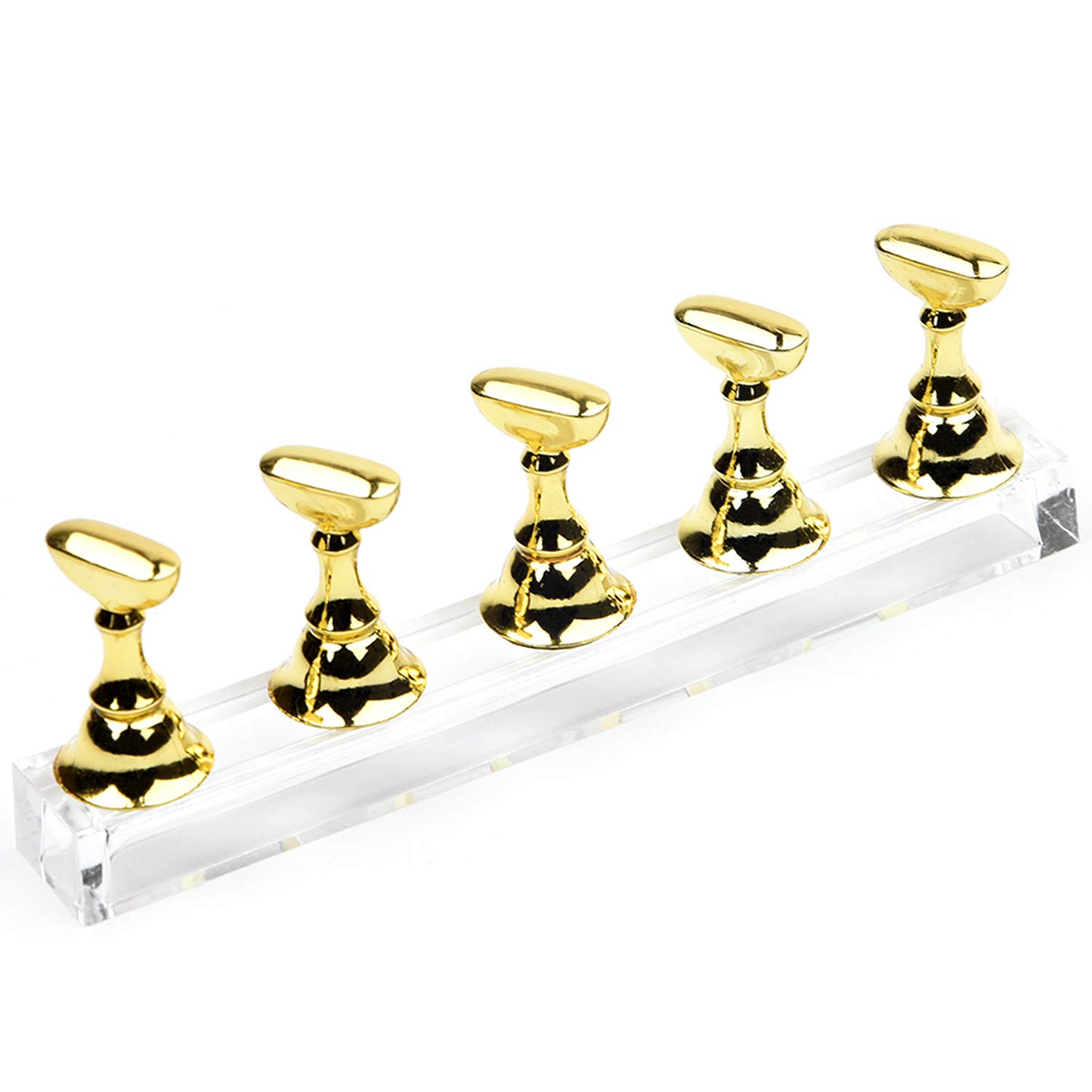 LEQ 1 Set Nail Tips Practice Display Stand Magnetic Stuck Crystal Acrylic Holder for False Nails Tips