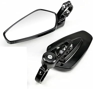 Motorcycle Rearview Mirror 1 Pair 7/8" 22 Mm Motorcycle Bar End Side Rearview Mirror Universal Motorbike Bike Handlebar Rear View Mirrors Handle Bar End MirrorsBlack