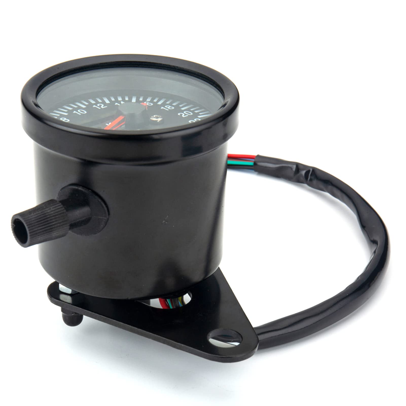 Shkalacar Moto Compteur De Vitesse,Compteur de Vitesse mécanique pour Moto Cafe Racer rétro personnalisé avec indicateur LED odomètre 220 km/h