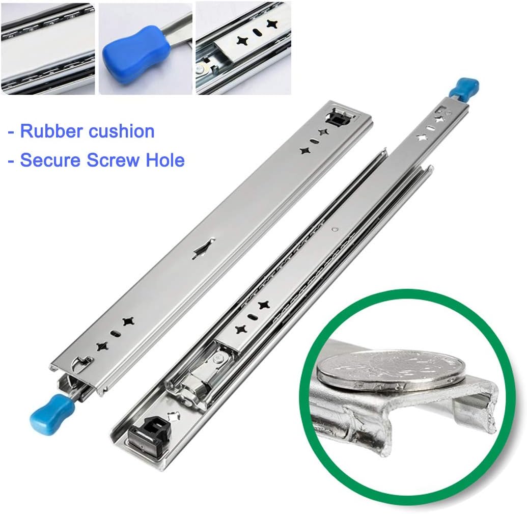SHUHANGソフトクローズ引き出しレール300mmボールベアリングかんぜん引き出し式スライドレール負荷重量45KG左右