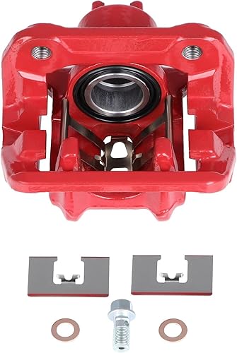 SCITOO Pinza de freno trasera derecha con soporte 19B6887 rojo compatible para Acura RDX 2013-2018 para Honda Crosstour 2012-2015 para Honda CR-V