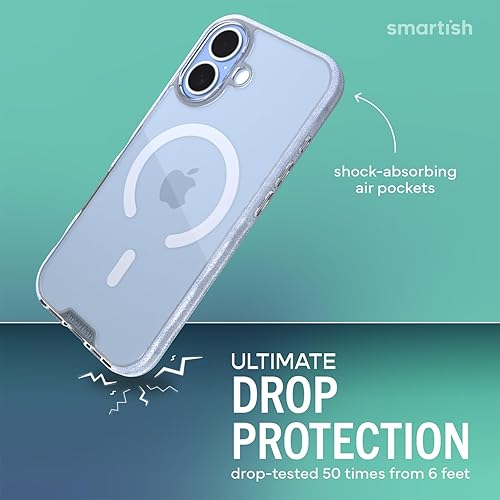 Miniatura 2 de Smartish Funda MagSafe Clear para iPhone 17 - Gripmunk - Funda magnética delgada ligera + protectora Funda transparente de agarre fino