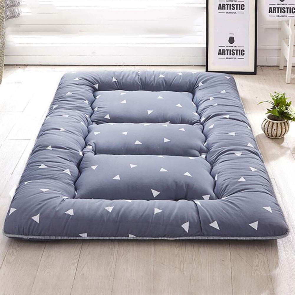 MSM Futon Bodenmatratze 90x200 Cm – Japanische Tatami-Matte, Faltbar, Aus Baumwolle, Für Schlafsaal, Camping & Gäste