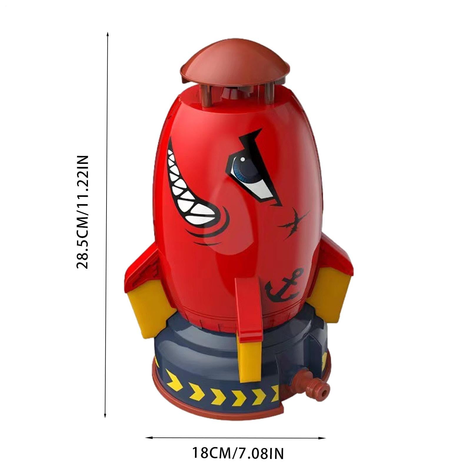 Rocket Rocket Wassersprinkler Kinder Outdoor Rocket Water Sprinkler mit Sprinklerköpfe Wasserspielzeug Garten,Wassersprinkler,Outdoor Wasserspielzeug Sprinkler