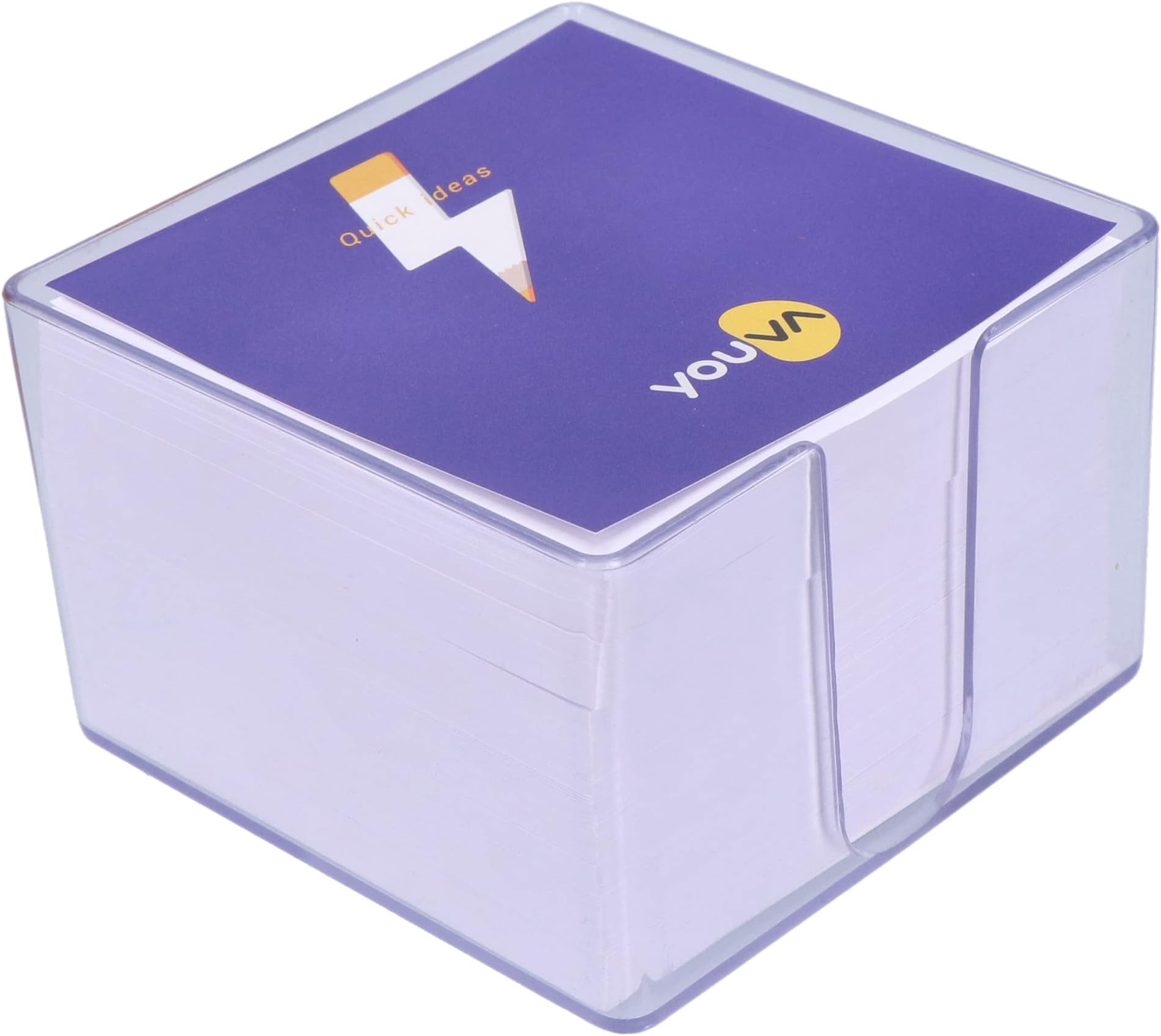 YOUVA Navneet Acrylic Office Memo Cube Pad for Important Note | 8.5 Cm X 8.5 Cm |700 Sheets