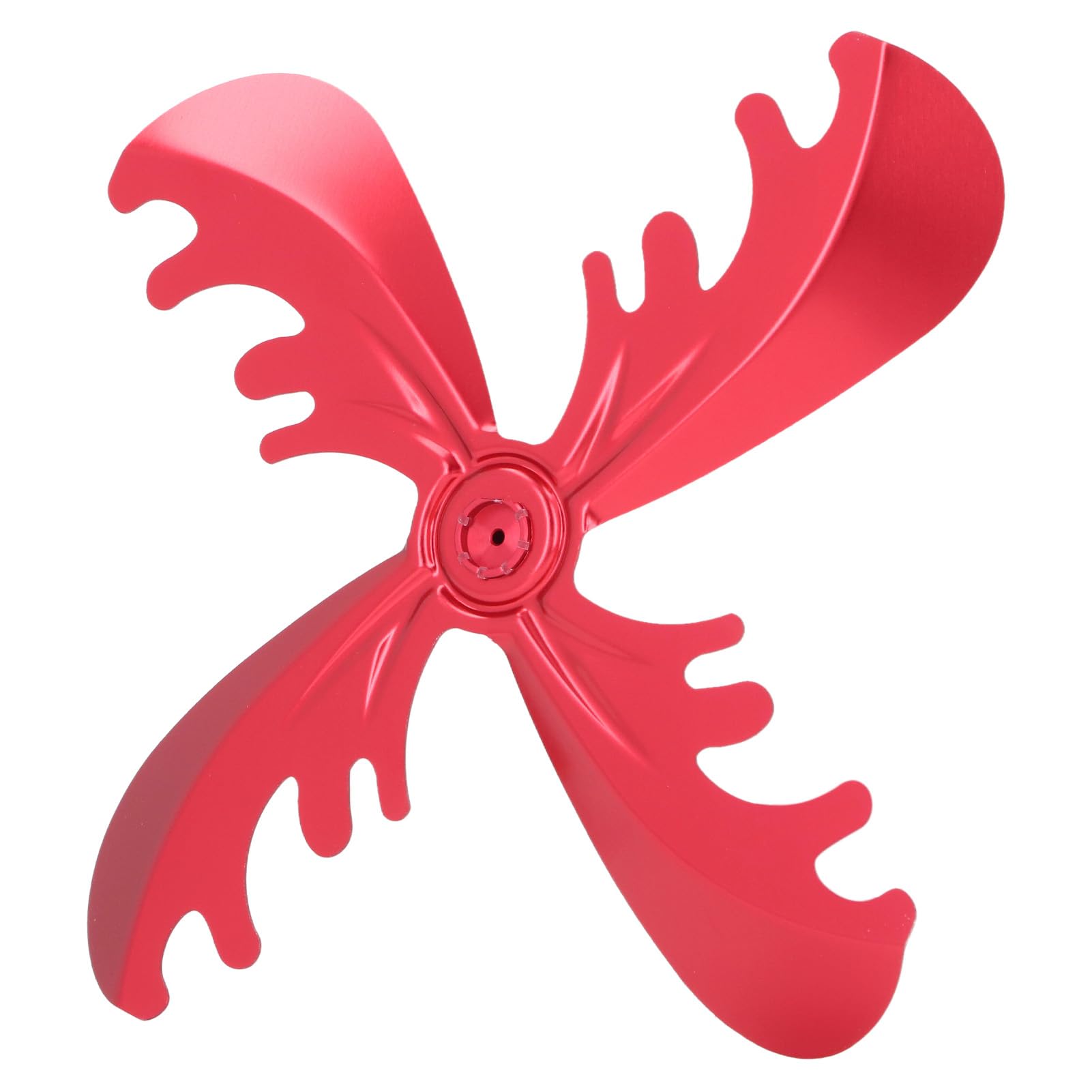 Wood Stove Fan, Heat Driven Stove Fan Blade with Hex Wrench and Screws 4 Blades Aluminium Alloy 180Mm Horn Shape Fireplace Fan Blade Accessories for Log Burner, Wood Burning