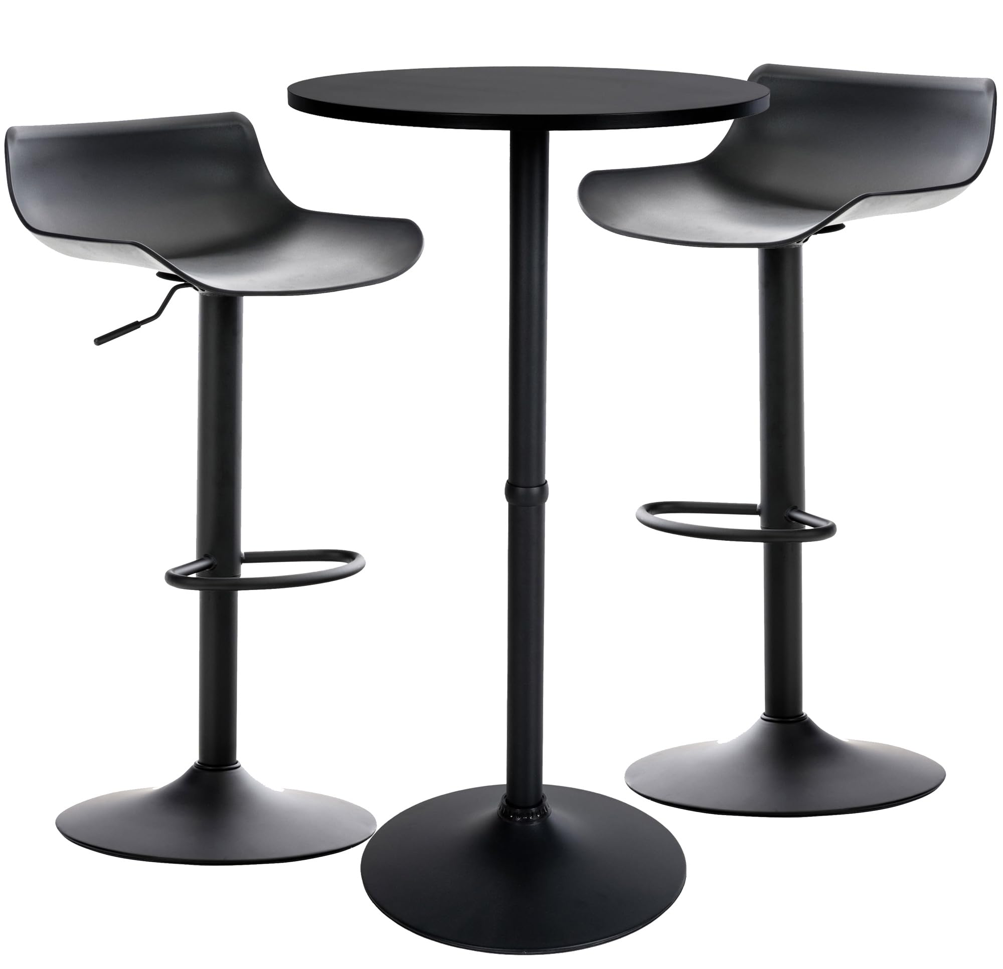 Clp Set De 2 Taburetes Altos Jaen Simil Cuero Marrón 47x58x82 Cm Con Ofertas En