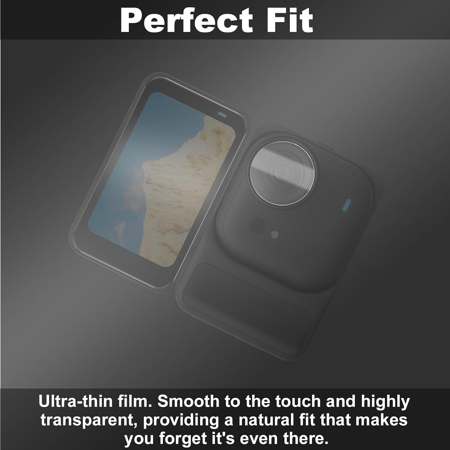 3 Set Lens Screen Protector for Insta360 Go Ultra, HD Tempered Hardness Glass Screen Case Protector with Round & Rectangle Shape Anti-Scratch Bubble-Free for Insta Installation 360 Go Ultra