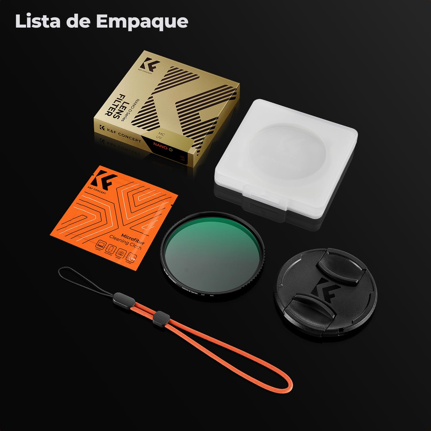 K&F CONCEPT Nano-D 77MM Filtro UV de Protección con Tapa de Lente, Filtro MC UV Slim de HD Vidrio Óptico con 24 Capas Revestimiento Nano
