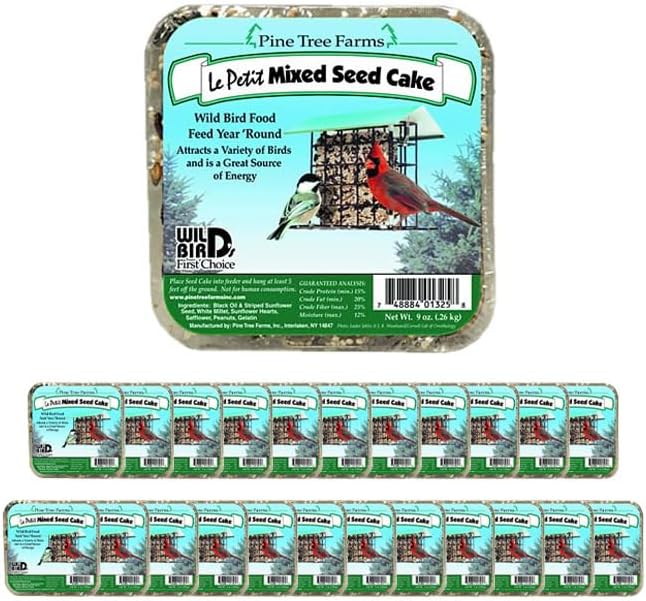 Pine Tree Farms Le Petit Mixed Seed Cakes, 9 oz., Pack of 24