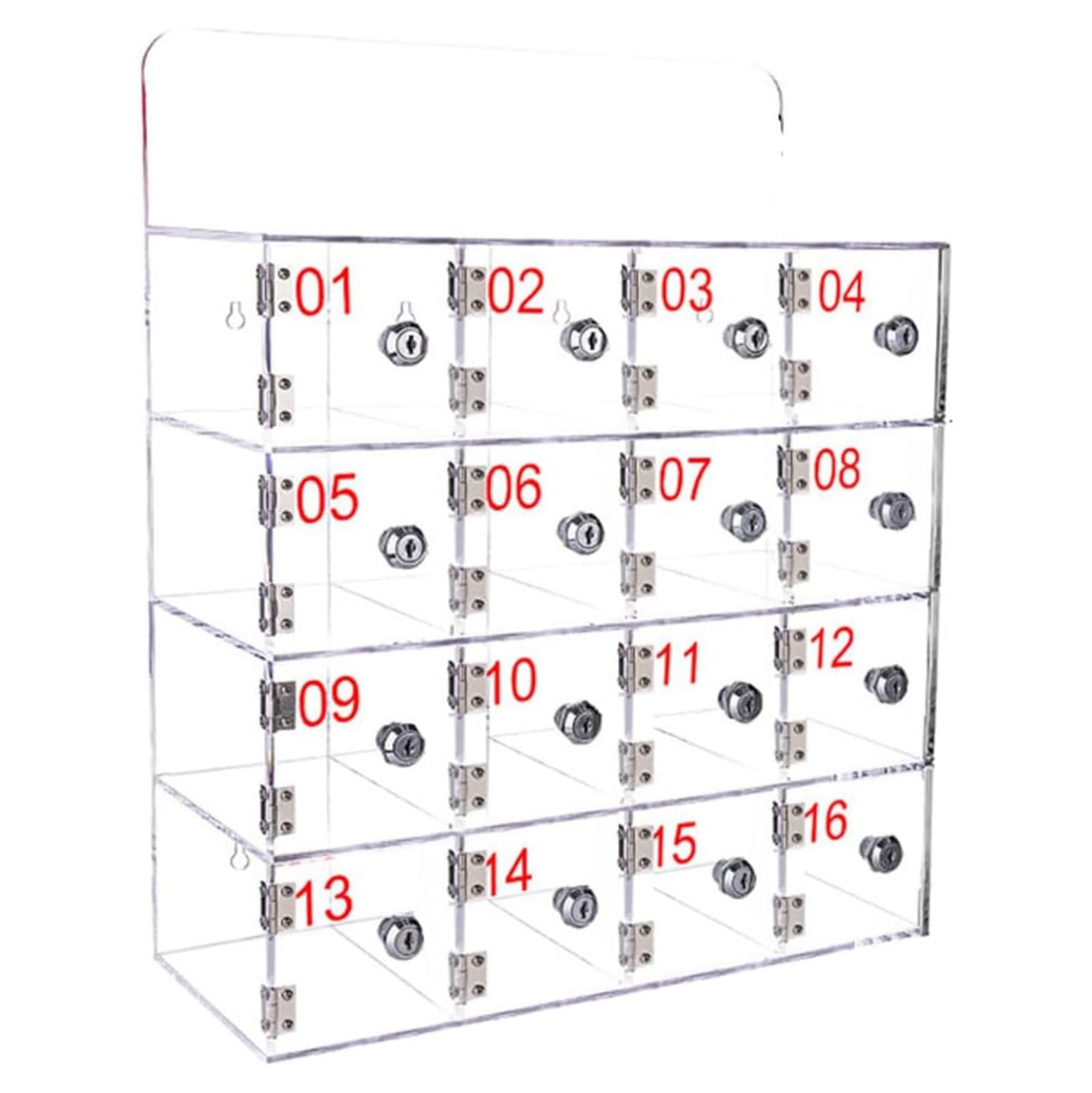 Caja De Almacenamiento Murale con Cerradura para Teléfonos la Acrílica para Móviles con Orificio De Carga Y Les Armario De Oficina De 16 Puertas para Reuni
