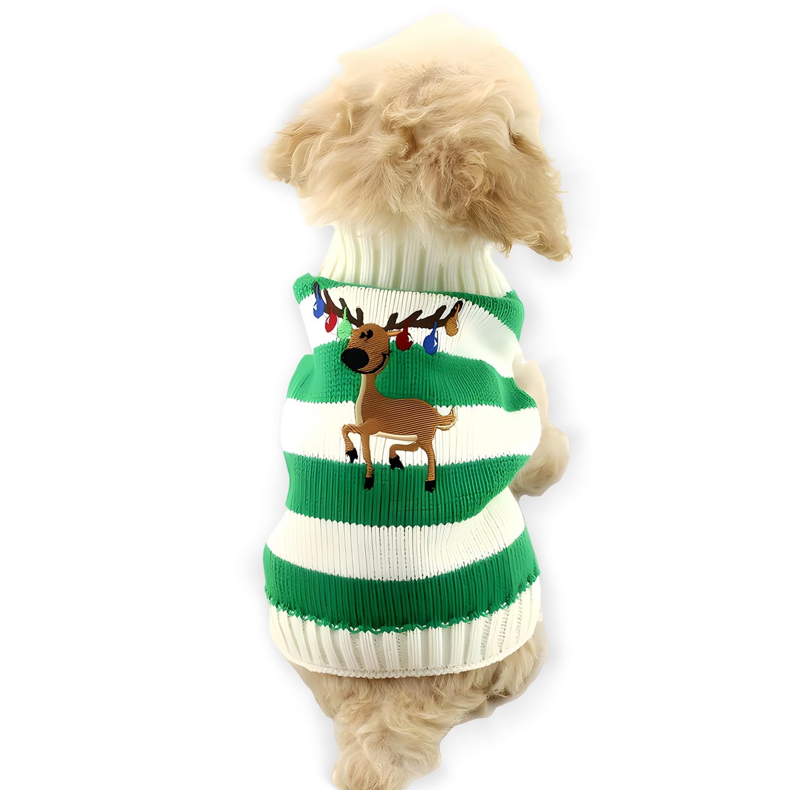 Pull de Noël pour chien renne pour éviter les frissons de votre animal en hiver