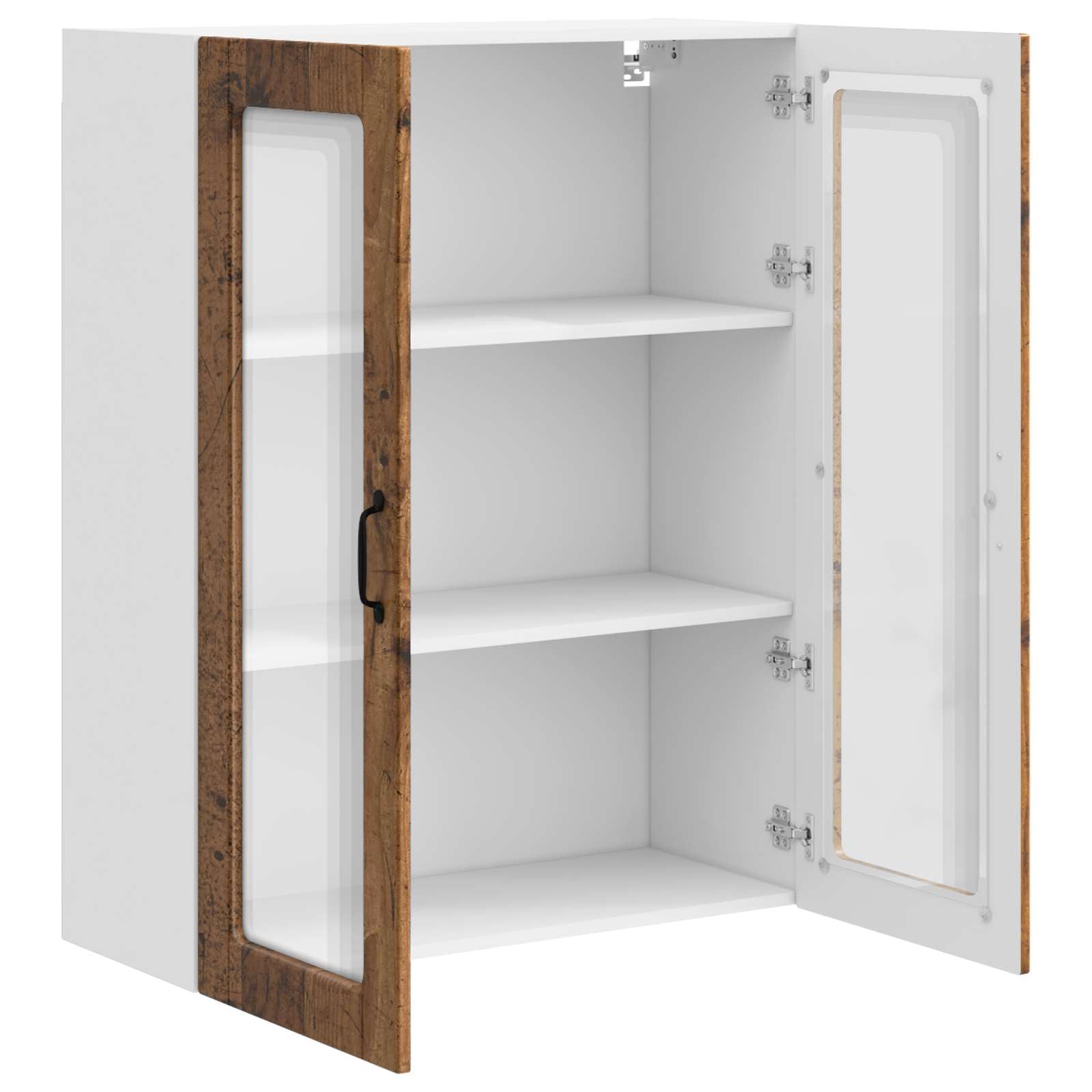 Armadio 80x31x100 cm con 2 ante con 3 ripiani in legno