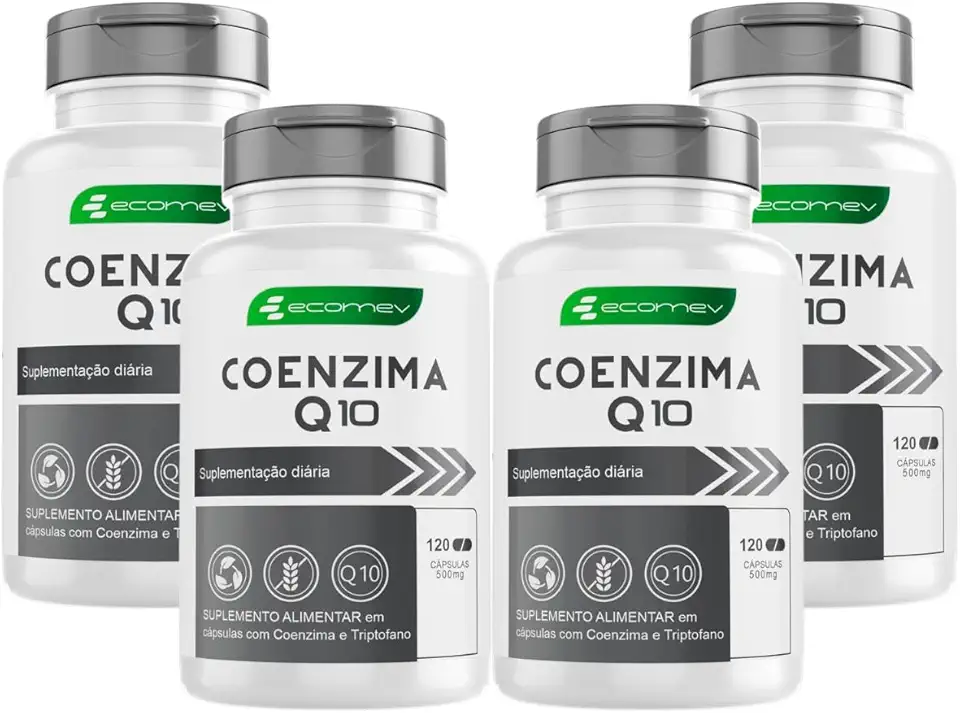 4Un Coenzima Q10 500Mg Formula Pura 480 Cápsulas - Ecomev Com Laudo Pureza