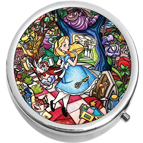 Alice in Wonderland with Cat and Mouse Medicine Pill Box