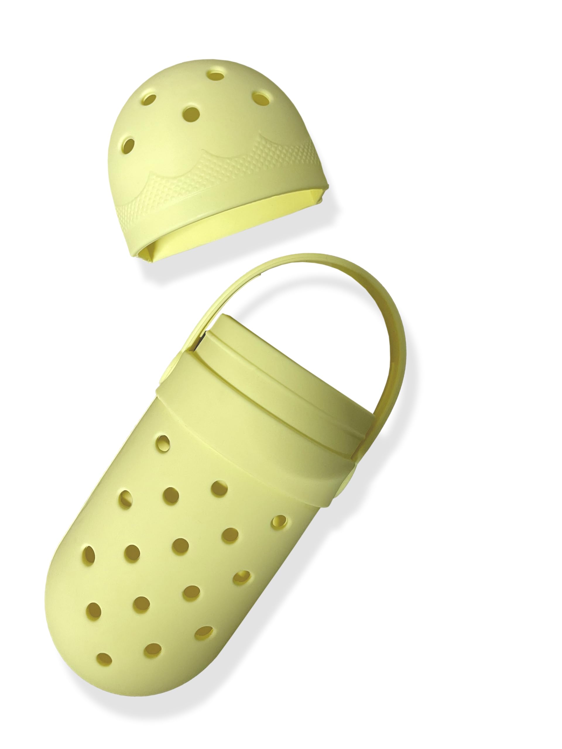 Nenis Clog Shape Pencil Case | Silicone Storage Pencil Pouch Stationery Pen Holder | Charms Pencil Holder (Yellow)