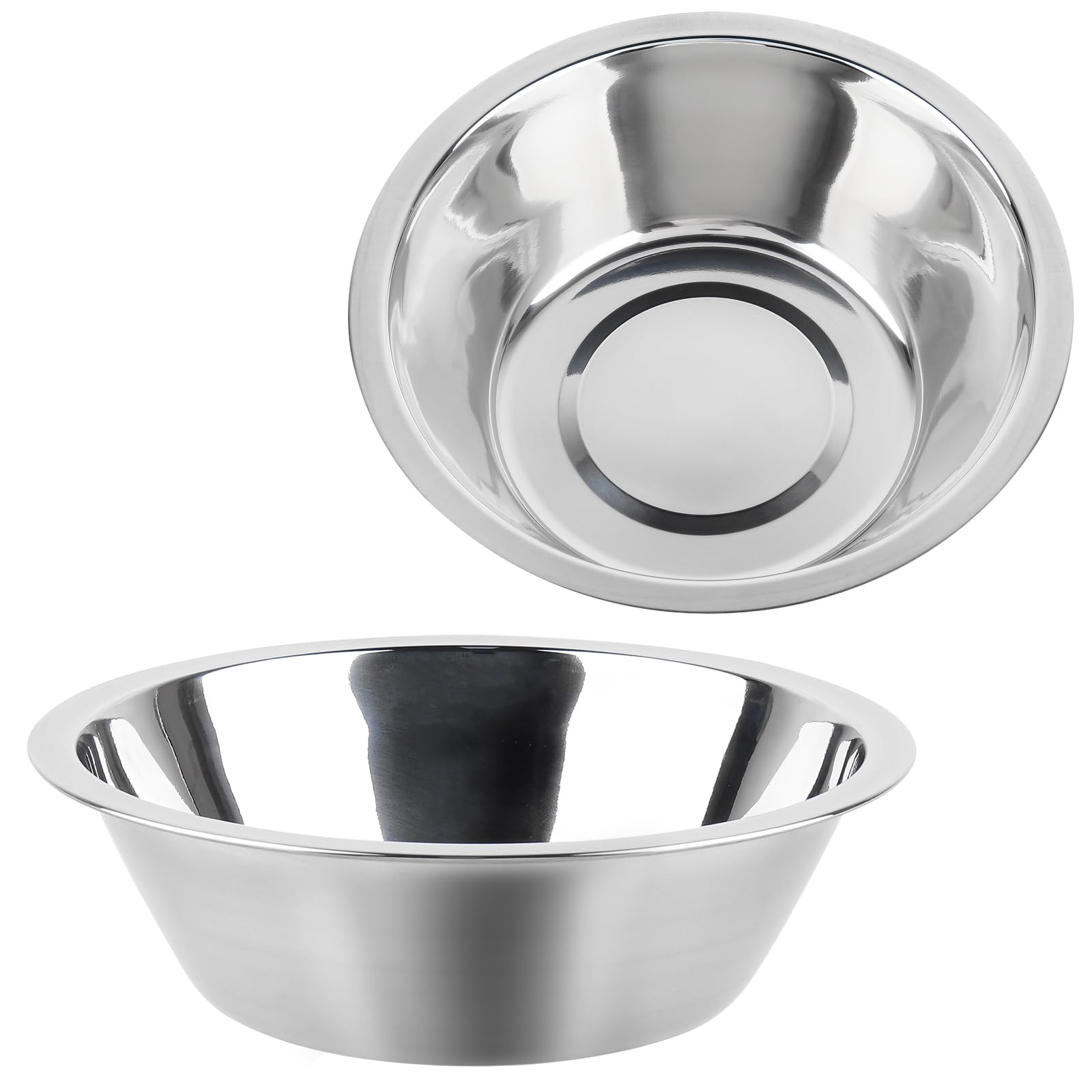 2 piezas cuencos gruesos de acero inoxidable para perros, grado alimentario seguro, comederos y bebederos para mascotas gatos y perros, fáciles de limpiar (16cm/6.3in)