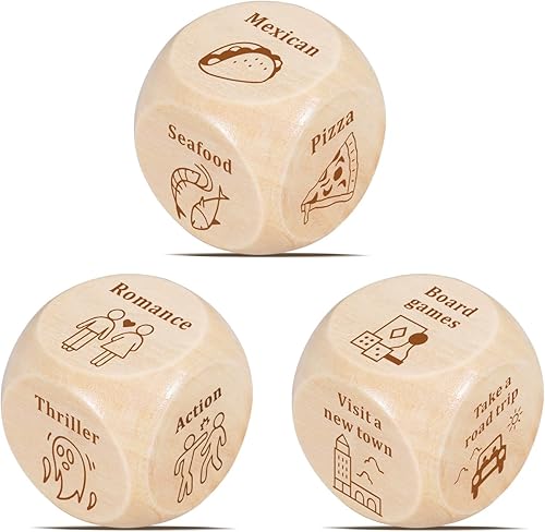 Idea de regalos para novios recién casados, regalos para pareja, despedida de soltera, dados de madera, rellenos de calcetines de Navidad, regalos