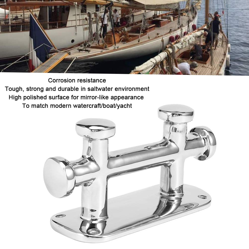 Bitta di ormeggio per barche - Ferramenta per doppio ormeggio in acciaio inossidabile - Bitta marina per ormeggio sicuro - adatta per yacht e imbarcazioni