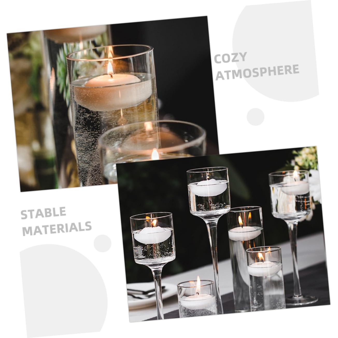Vaguelly 10 Pezzi Candela Galleggiante Bianca Profumo per Centrotavola e Decorazioni per Feste Matrimoni e Romantiche All Aperto Design e Leggero