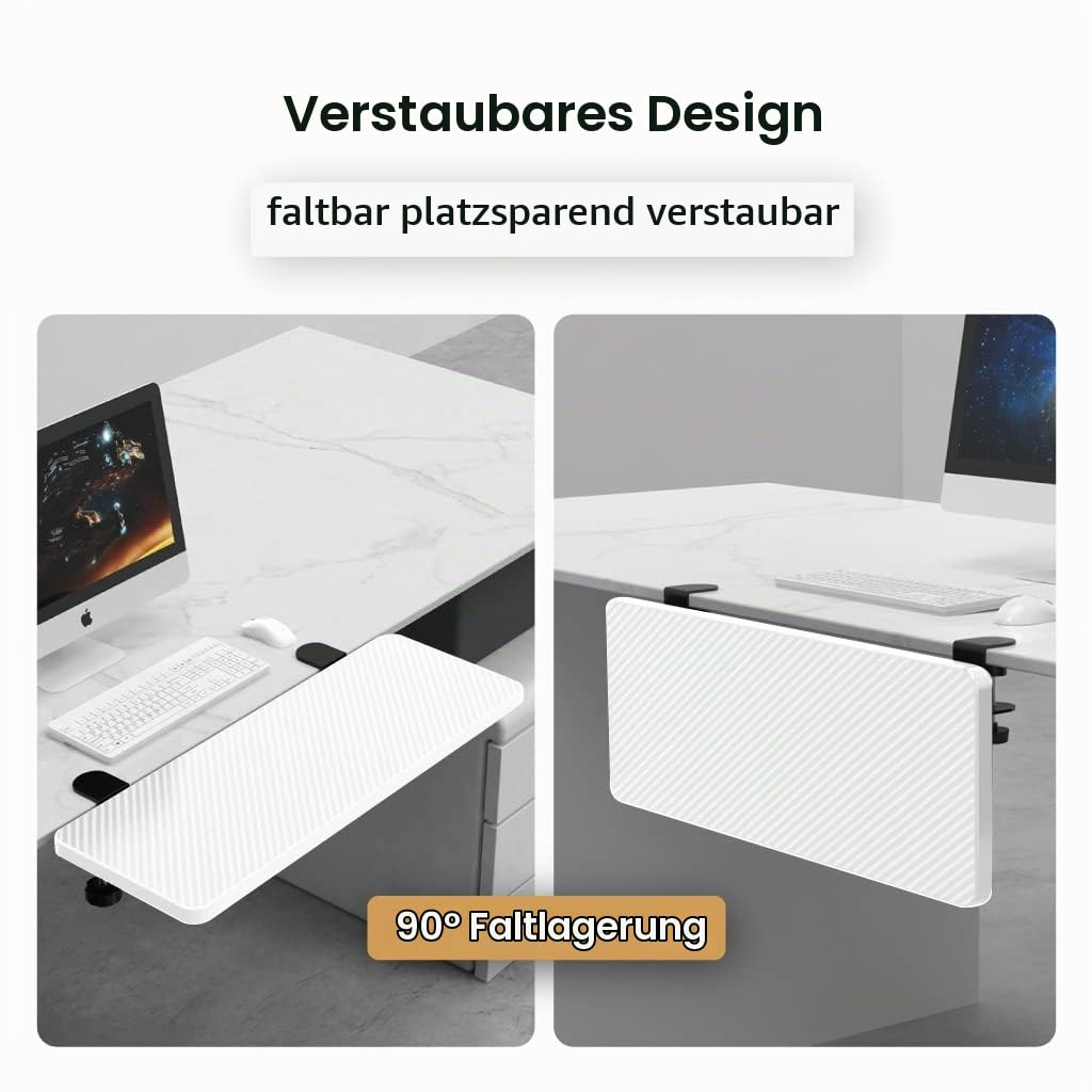 Computer-Schreibtisch-Verlängerungsplatte, geeignet für Büroschreibtische, stabile Mausarmstütze, Computertischverlängerung, geeignet für Zuhause und Büro…