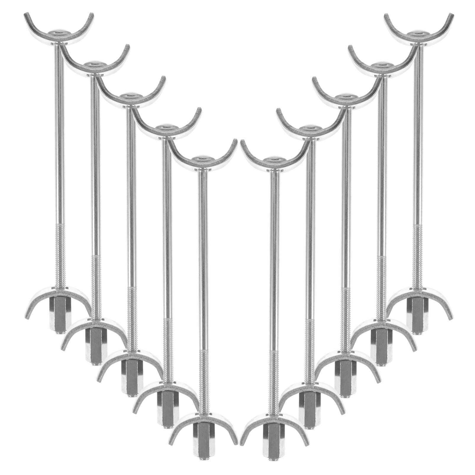 iplusmile 10pcs Countertop Joint Connectors 150mm Galvanized Steel Bolts with Half-moon Shape for Strong Stability and Weight-bearing Capacity, for Kitchen Worktop Jointing