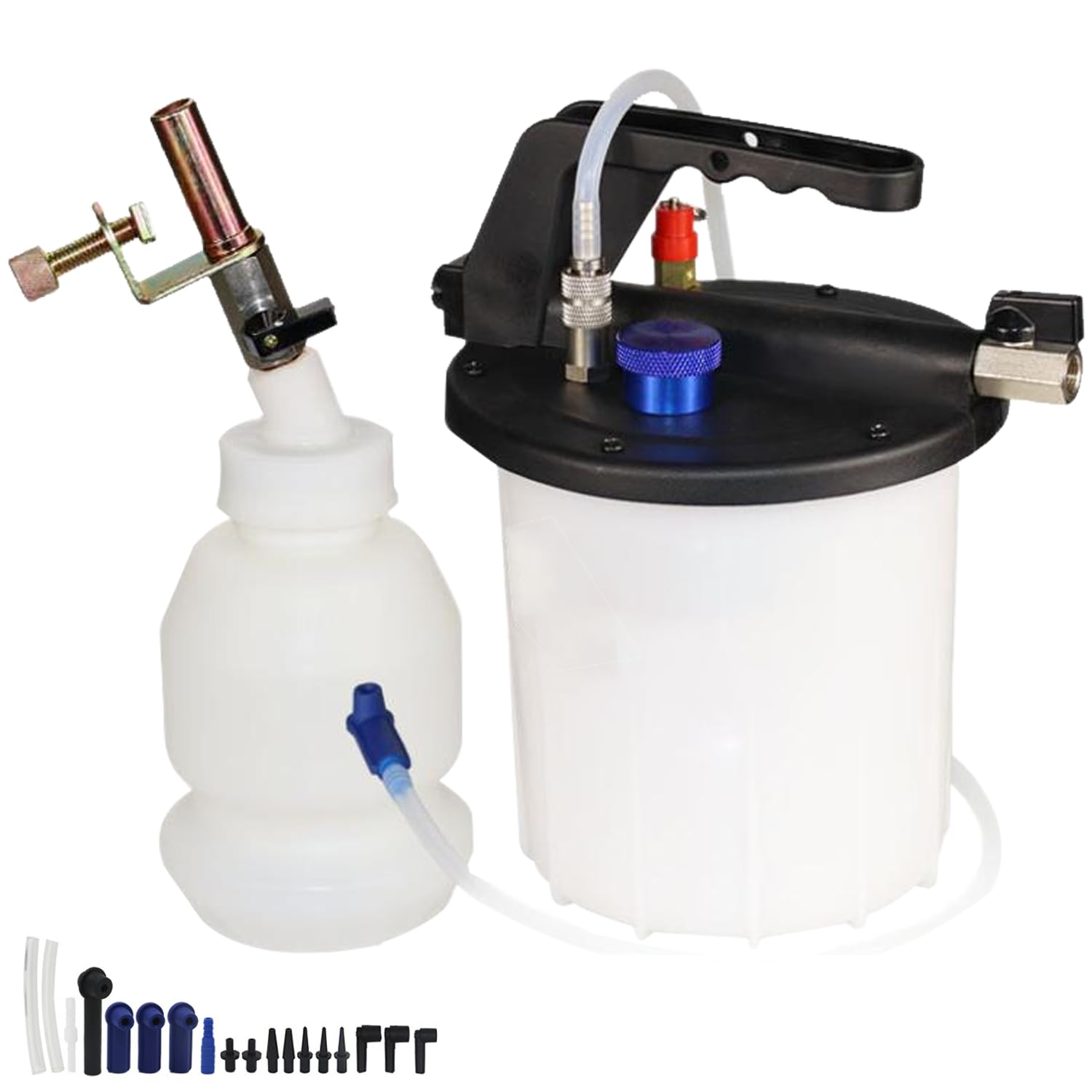 Macchina Sostituzione Liquido Freni 3L - Sistema Automatico per Auto e Moto, Kit Universale con 18 Adattatori, Design Compatto Senza Perdite