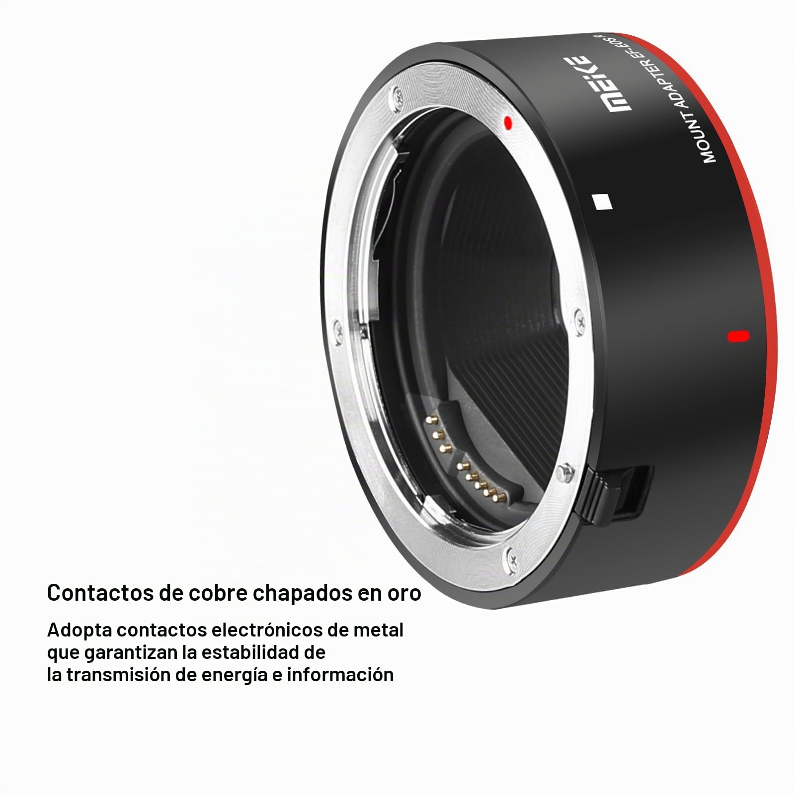 Meike MK-EFTR-A - Adaptador de Lente de Metal EF-EOSR Convertidor de Montaje de Enfoque automático para Lentes Canon EF/EF-S a cámaras EOS-R EOS-RP R5 R6 C70 y Red Komodo