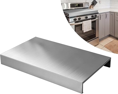 Cubierta superior de estufa de acero inoxidable para estufa de gas, estufa eléctrica, tabla de fideos, tabla de cortar, cubierta superior de estufa