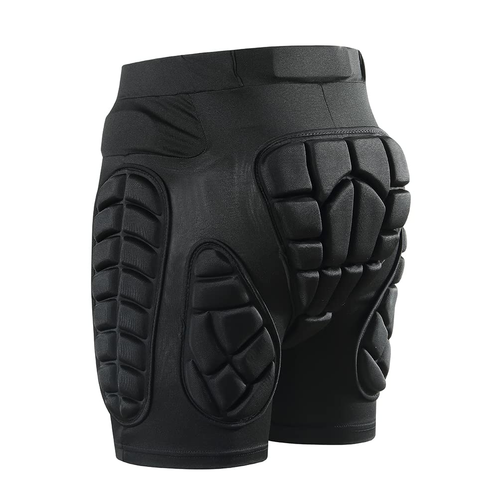 WOSAWE Pantalones cortos acolchados en 3D, para jóvenes/adultos, EVA, cadera, coxis, equipo de protección para snowboard, esquí, ciclismo, ciclismo, hockey, rodillo