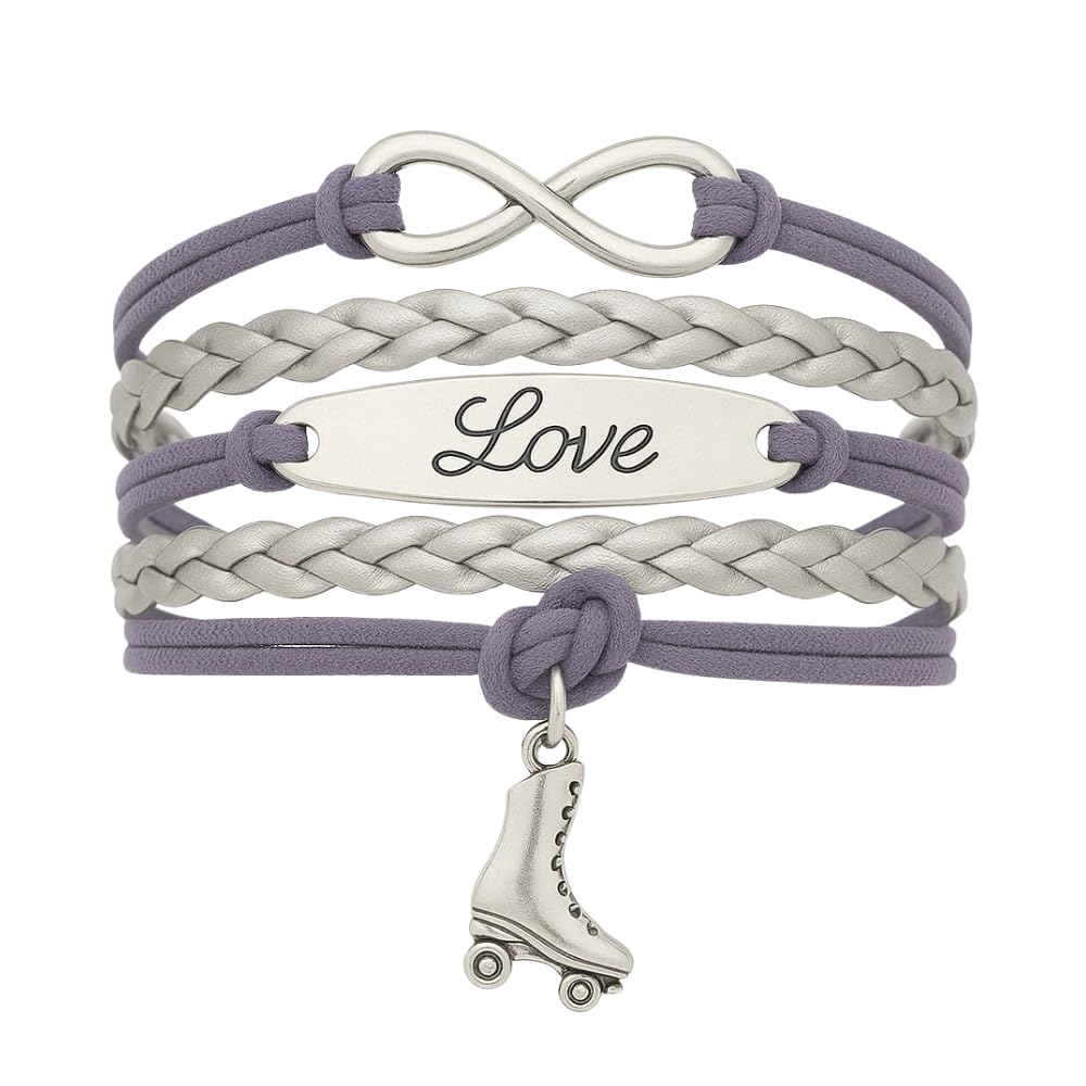 Infinity Collection Roller Skating Jewelry- Roller Skating Bracelet, Love Skating Bracelet, Roller Skating Gifts