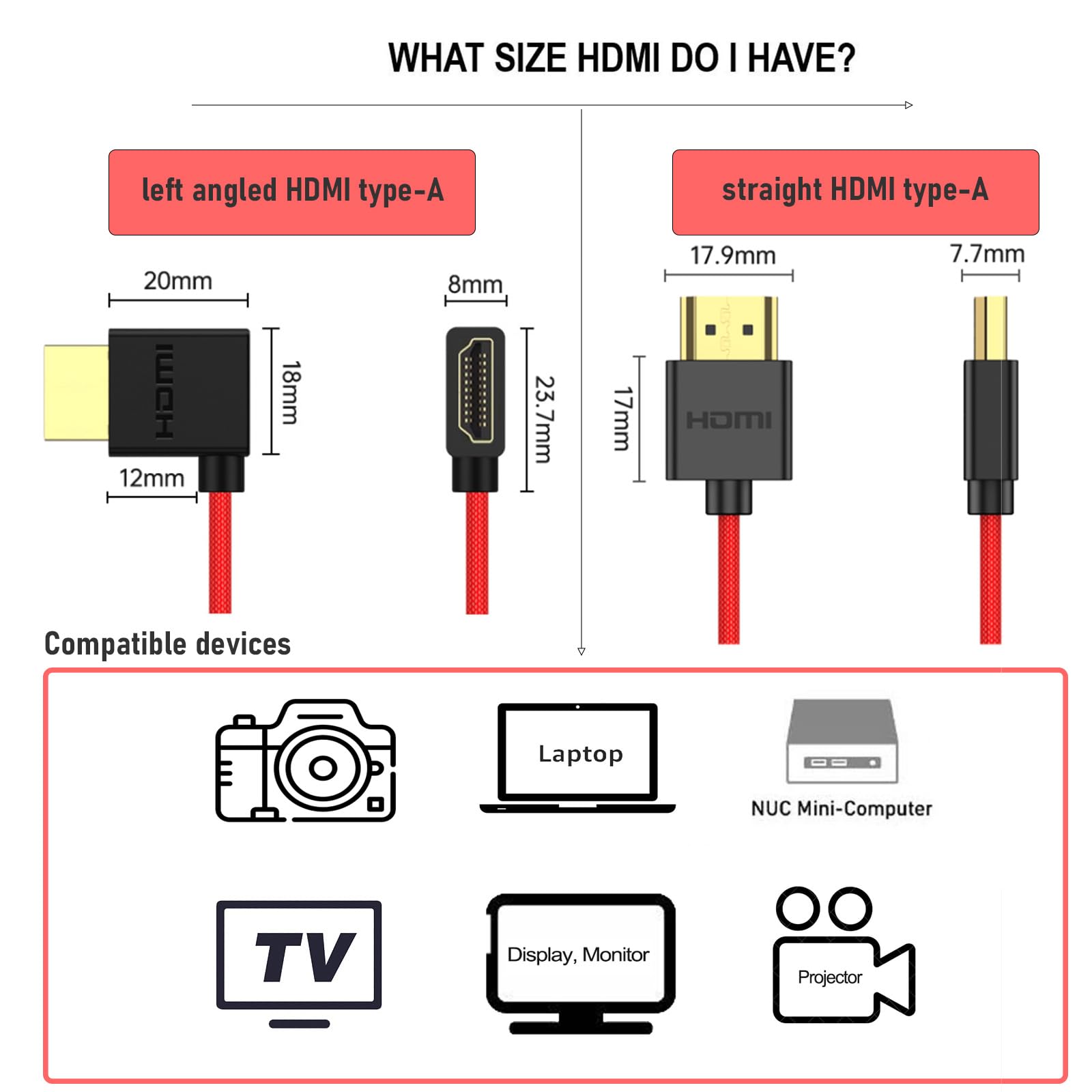 HangTon Cable de video HDMI 8K 4K ProRes Raw para ATOMOS Ninja V Shinobi, Sony A7RV A7IV FX3 FX30, Canon C80 C70 R1 R5 Mark II, Fujifilm Fuji GFX100 II, X-H2, trenzado azul en espiral