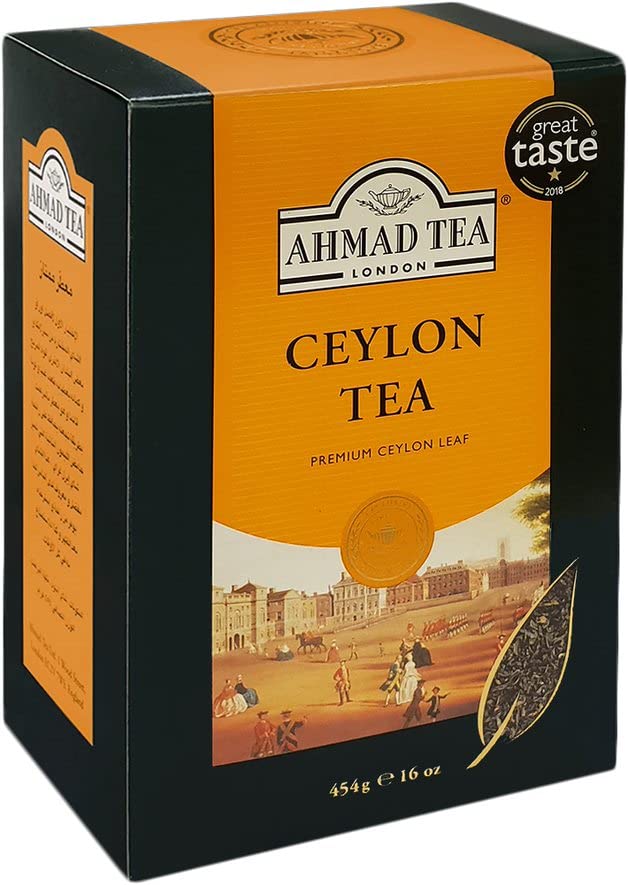 Ahmad Tea Black Tea, Ceylon Loose Leaf, 454g - Caffeinated & Sugar-Free (pack of 24)