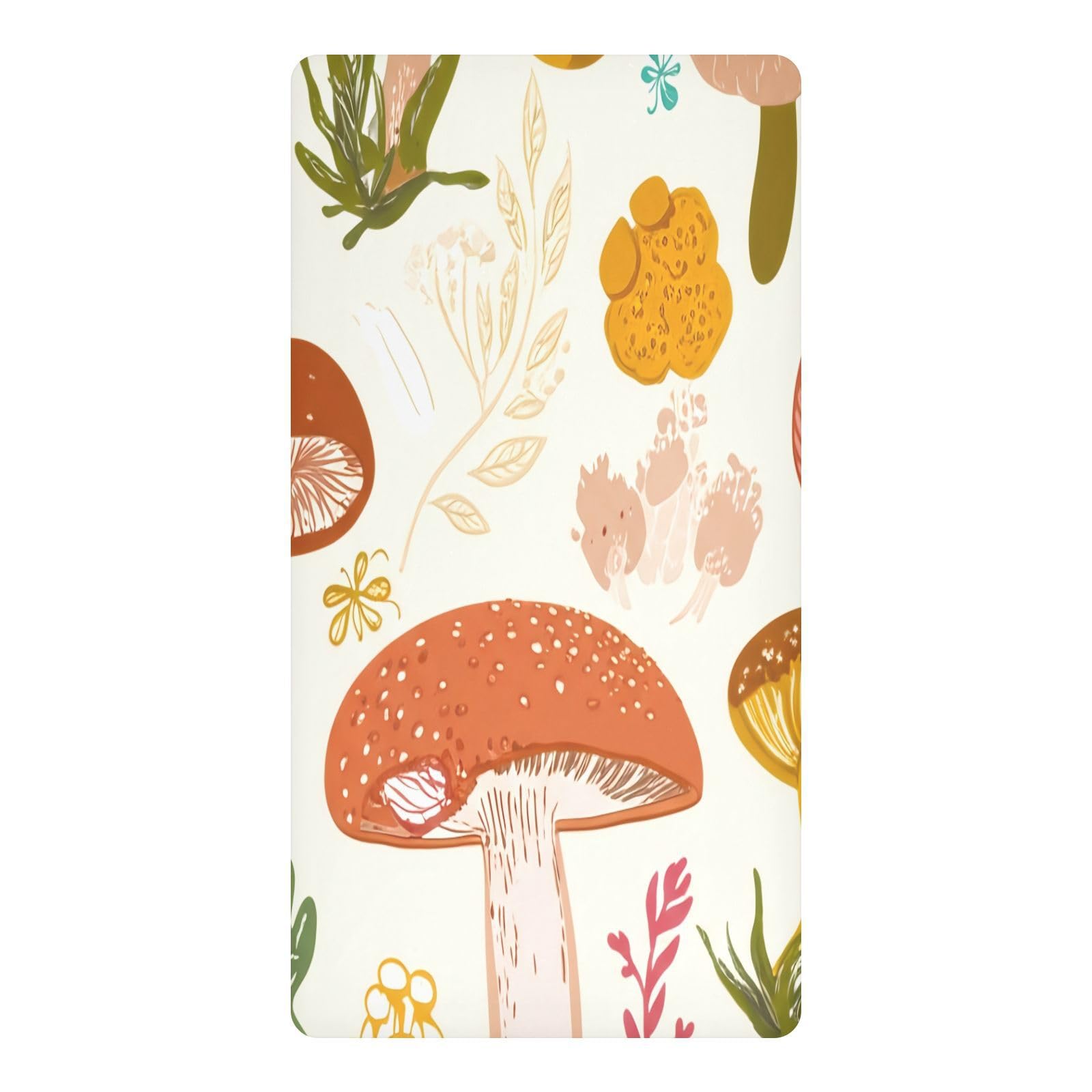 JiangGgen Cartoon Mushroom Baby Crib Sheet Soft Breathable Playard Sheet-S