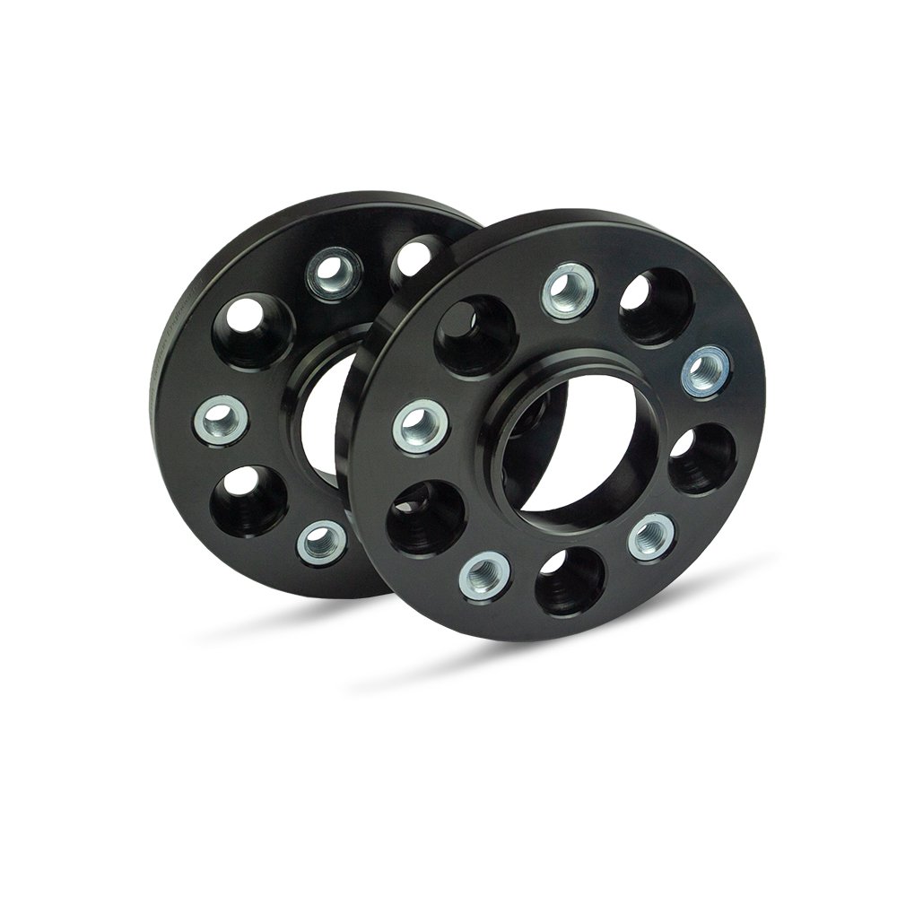 SCC Spurverbreiterung 13250BWS - Buchse schwarz eloxiert - LK: 112/5 NLB: 66,6 GEW: M14x1,5 - 20mm - 2 Stück