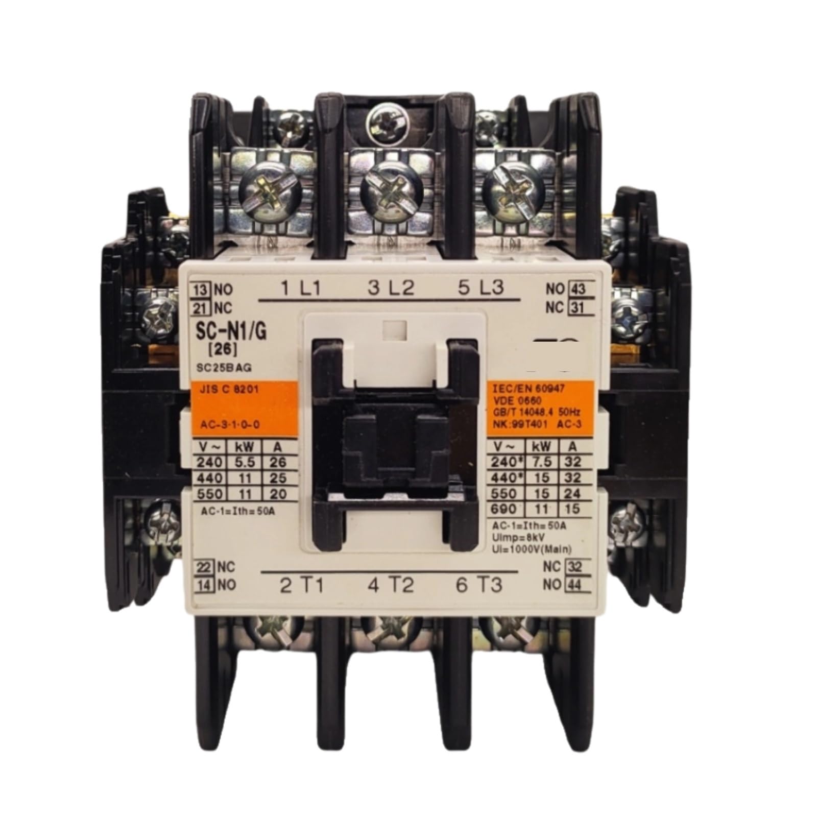 Contacteur électromagnétique SC-N1/G DC220V pour circuits de commande