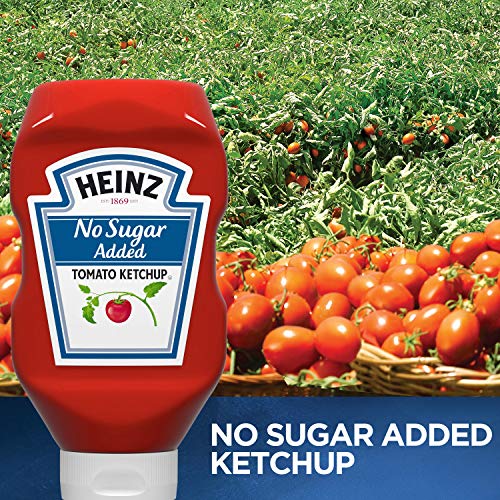 Image of Heinz No Sugar Added Tomato Ketchup (29.5 oz Bottles, Pack of 12)