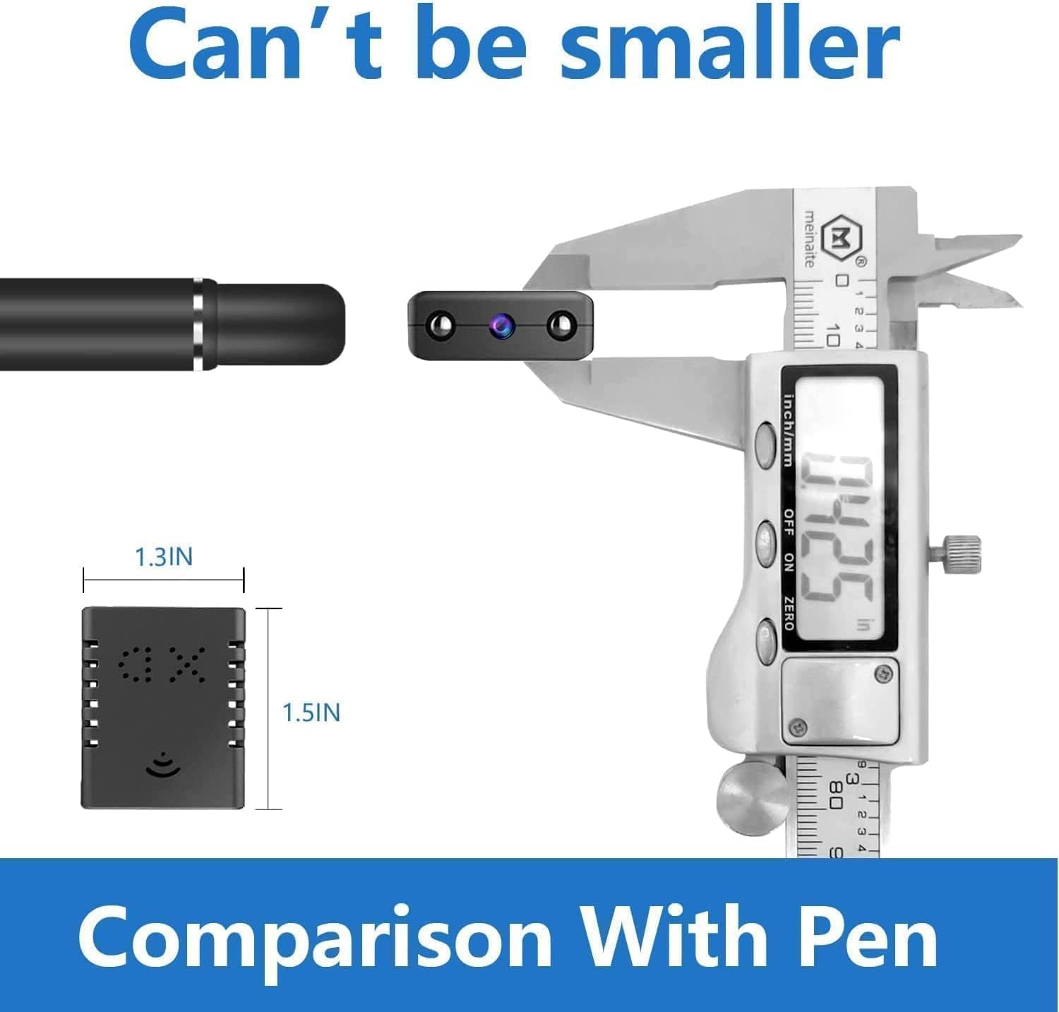 Smallest Wireless Hidden Camera,HD1080P Battery Camera,Wireless Wifi Security Camera,Nanny Cam,Baby Monitor with Night Vision,AI Human Motion Detection,Remote Viewing for Security with iOS AndroidAPP