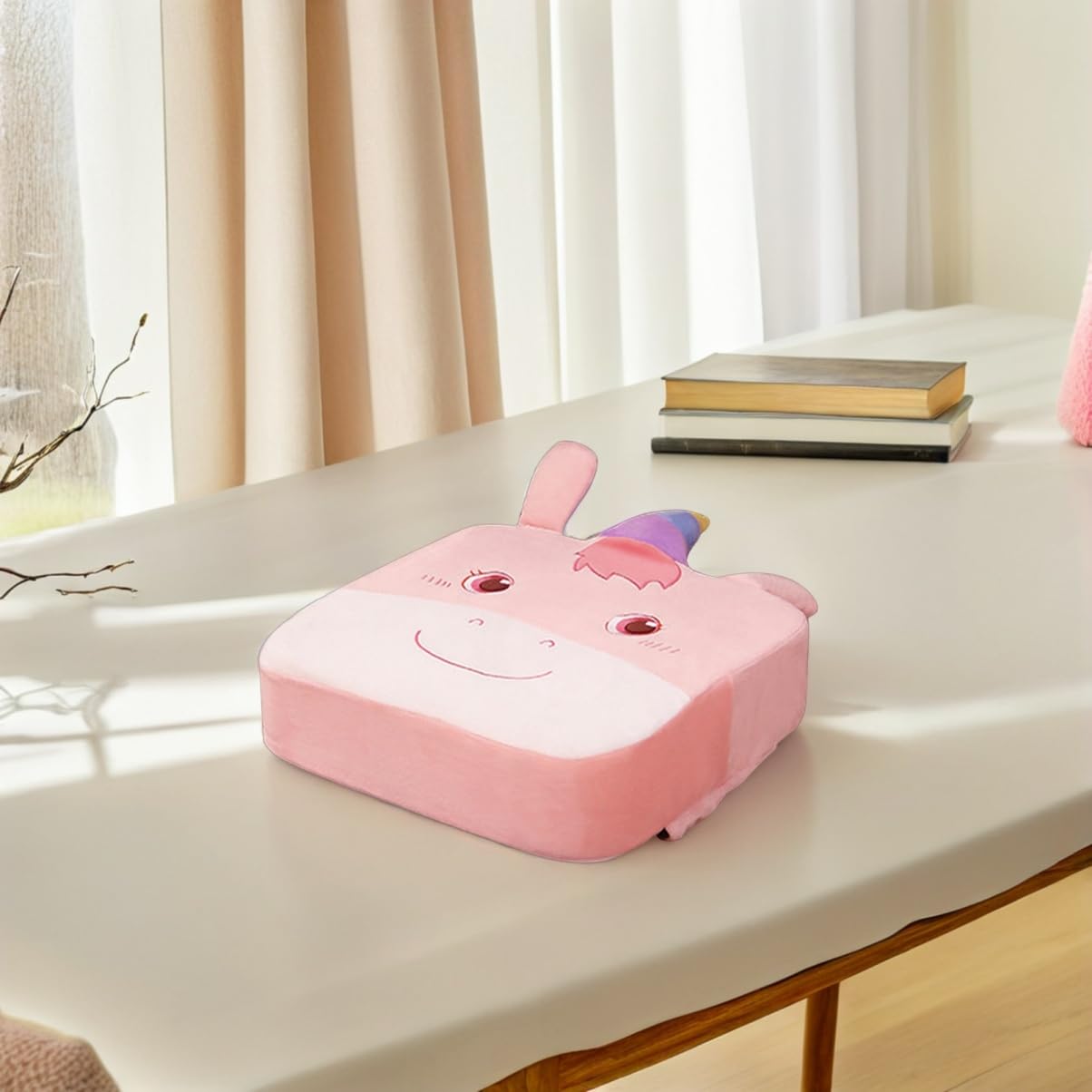 COLLBATH Seggio Rialzato per Sedia da Pranzo in Cotone, Cuscino Antiscivolo per Bambini e Studenti, Facile da Pulire, per Casa e Scuola