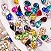 Jyukan DIY Teardrop Crystal AB Resin Rhinestone Pointback Glass Faceted Jewelry Making Craft (50Pcs)