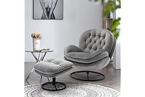 Zsarts Swivel Accent Chair with Ottoman