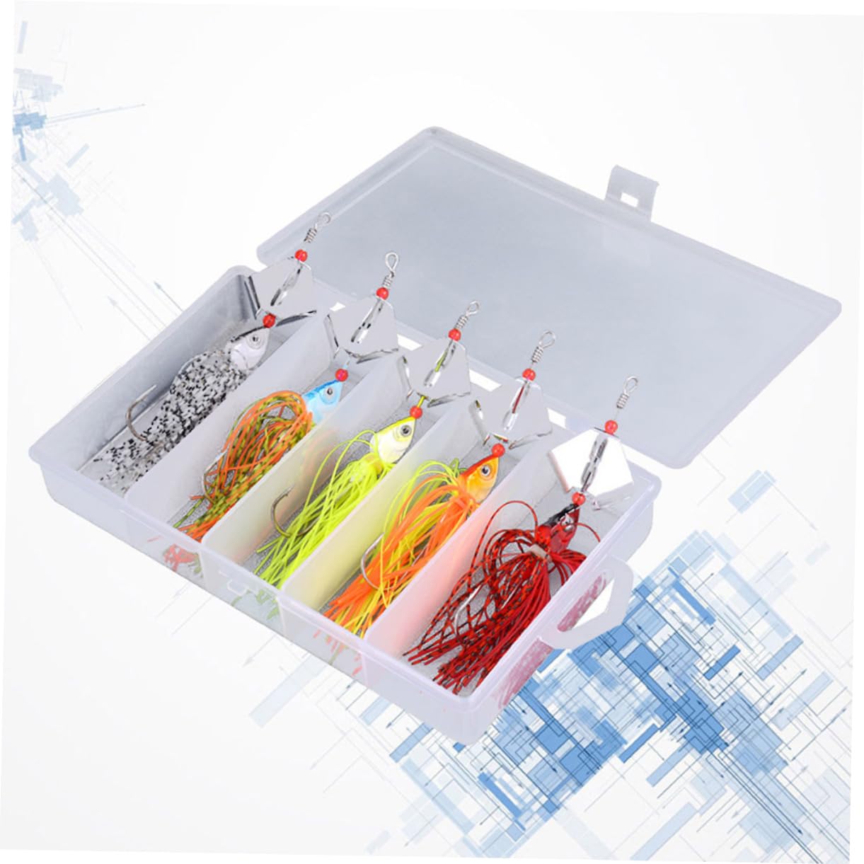 UKCOCO Leurres De Pêche À Glands Vsp Noel Swimbait Lys De Pêche Appâts De Pêche Leurres De Basse Pêche Au Bar Kits De Leurre Trousse De Pêche Accessoires De Pêche Colorful