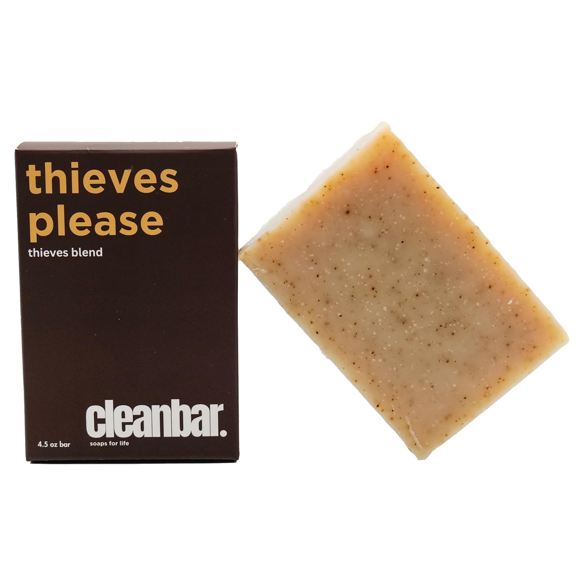 Cleanbar All-Natural Bar Soap -Thieves Please - Cinnamon, Clove, Eucalyptus, Lemon, and Rosemary Exfoliating Bar Soap