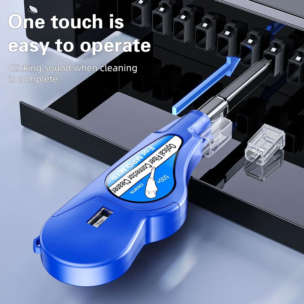 Penna per la pulizia delle fibre ottiche, pulitore per connettori MPO/MTP Strumenti per la pulizia delle fibre ottiche, 600 volte di pulizia